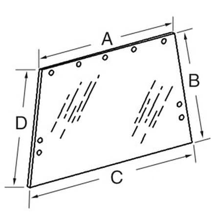 Aftermarket Rear Window Glass Fits International 1086 1486 3088 5088 5488 109318C2